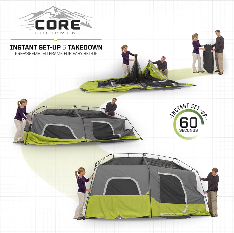 چادر کابین کمپینگ آمریکایی اورجینال از برند Core 9 نفره ارسال 3 الی 8 هفته کاری