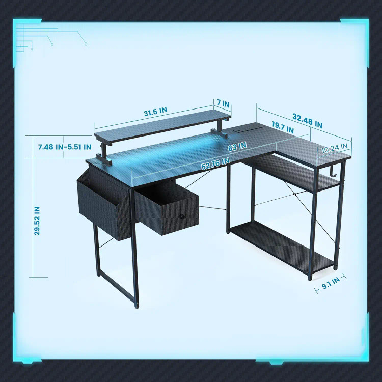 میز گیمینگ 160 سانتی متری از برند Domicon